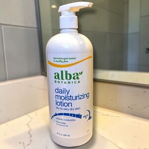 Alba Botanica Daily Moisturizing Lotion Dry Skin Shea Butter Coconut Oil 32oz